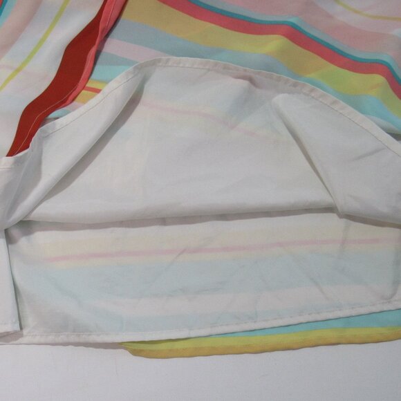 Belle + Sky Striped Multi Colors Off-The-Shoulder Loose Fit Blouse Top Size XL - Picture 3 of 7